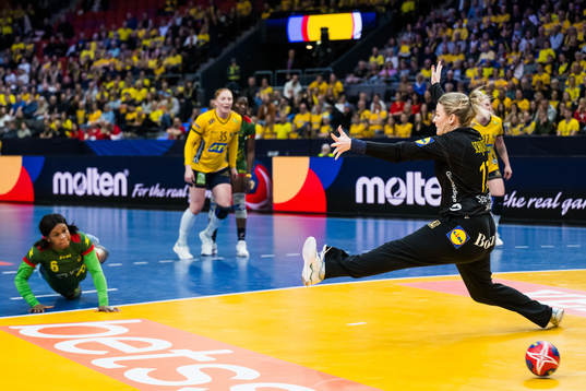 Goalkeeper Irma Schjött of Sweden