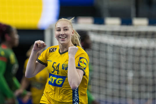 Tyra Axnér of Sweden celebrating