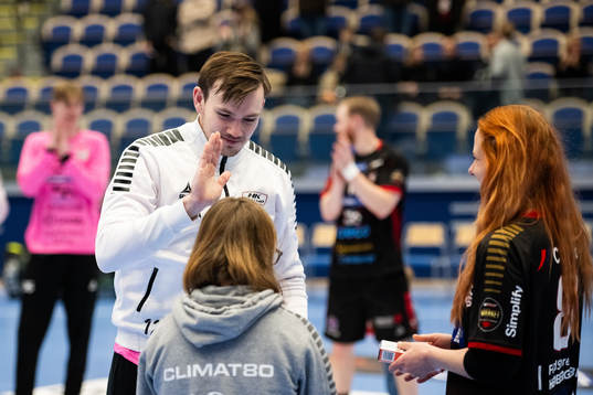 HK Malmös målvakt Kristian Zetterlund jublar