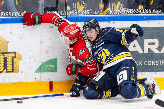Frölundas Carl Klingberg och HV71s Henrik Borgström