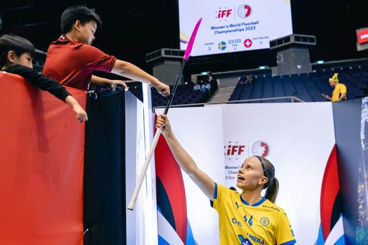 På denna handoutbild från internationella