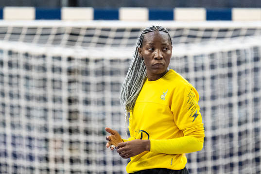 Goalkeeper Isabelle Noelle Mben Bediang of Cameroon looks