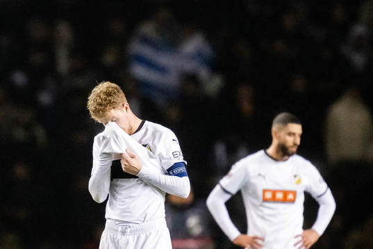 Samuel Gustafson of Häcken looks dejected