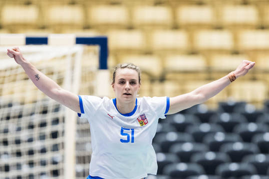 Marketa Jerabkova of Czech Republic celebrates