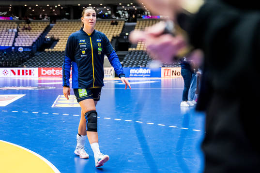 Anna Lagerquist of Sweden looks dejected