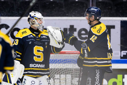Södertäljes målvakt Claes Endre och Viktor Liljegren