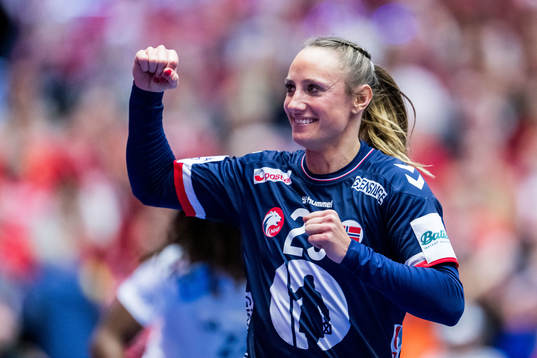 Camilla Herrem of Norway celebrating