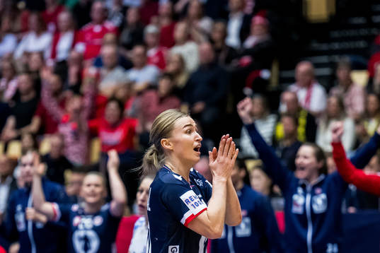 Stine Bredal Oftedal of Norway looks dejected