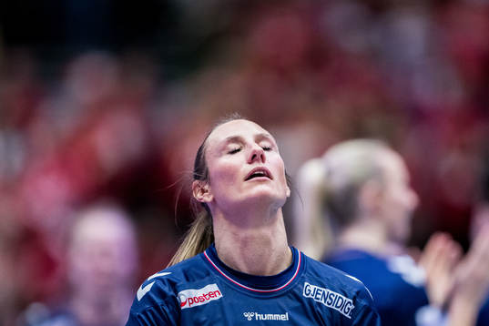Camilla Herrem of Norway looks dejected