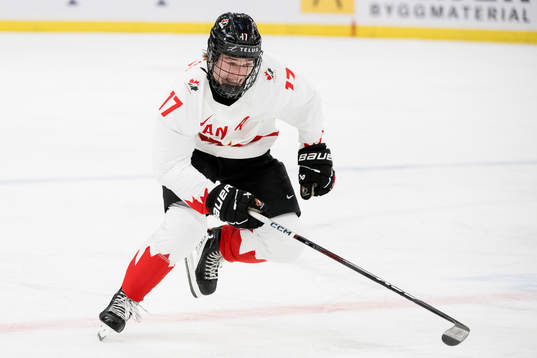 Macklin Celebrini of Canada