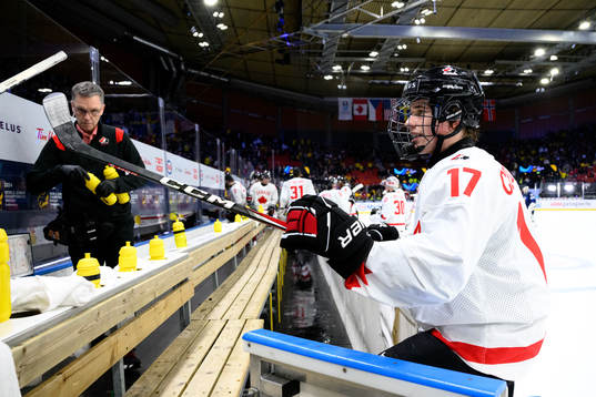 Macklin Celebrini of Canada