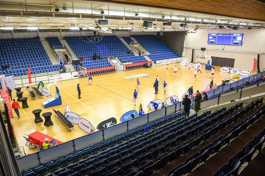 Interiör vy av Fyrishov A-hall