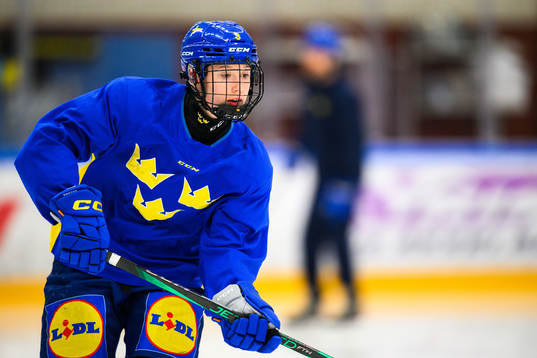 Evelina Arvidsson of Sweden at a practice session