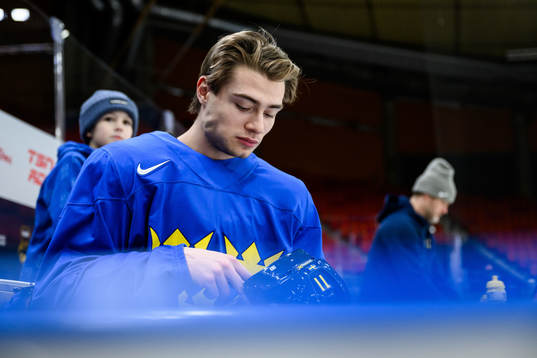 Isac Born of Sweden at a practice session