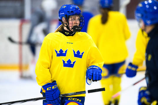 Sanna Halsius of Sweden at a practice session