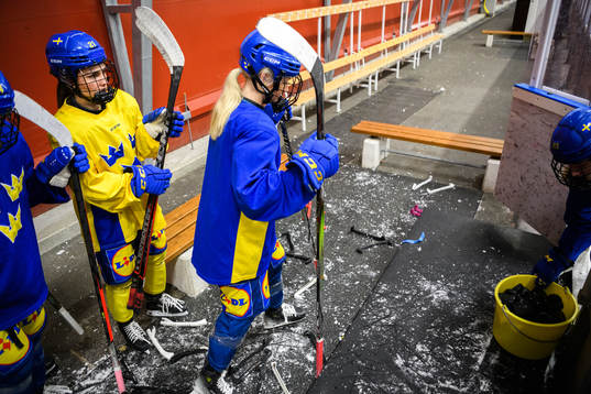 Mira Hallin of Sweden at a practice session