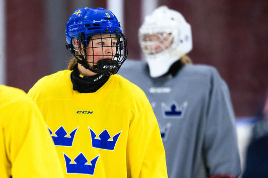 Leia Eriksson of Sweden at a practice session