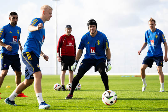 Goalkeeper Jacob Widell Zetterström of the Swedish men's