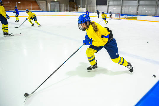 Evelina Arvidsson of Sweden at a practice session