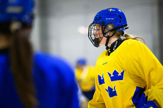 Nellie Svensson of Sweden at a practice session