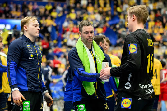 goalkeeper Simon Möller, Andreas Palicka and Tobias Thulin