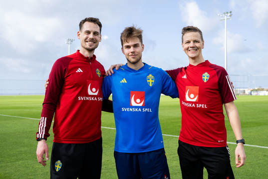 Interim coach Daniel Bäckström, Anton Eriksson and