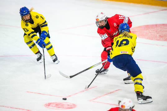 Mira Hallin of Sweden, Alena Rossel of Switzerland and
