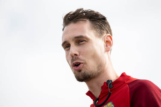 Interim coach Daniel Bäckström of the Swedish men's