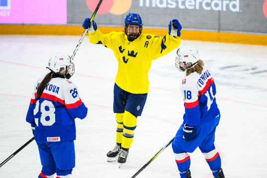 Hilda Svensson of Sweden celebrates