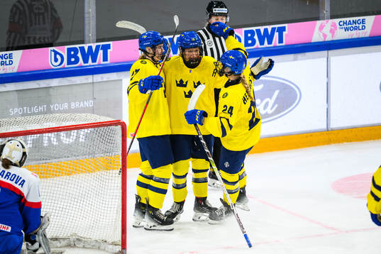 Hilda Svensson of Sweden celebrates