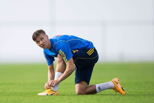 Samuel Leach Holm of the Swedish men's football national