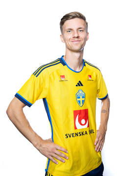 Samuel Leach Holm of the Swedish men's football national