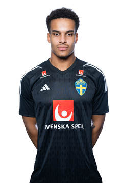 Goalkeeper Oliver Dovin of the Swedish men's football
