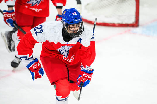 Tereza Plosova of Czechia celebrates