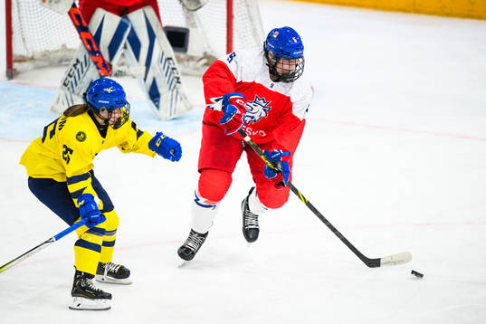 Lovisa Engström of Sweden and Adela Fromova of Czechia