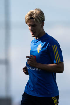 Lucas Bergvall of the Swedish men's football national team