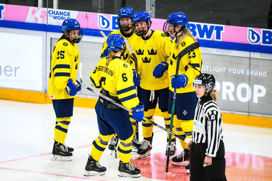 Jenna Raunio of Sweden celebrates