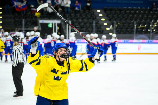 Wilma Georgny of Sweden celebrates