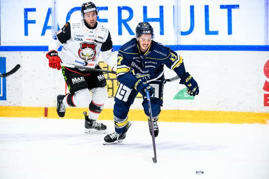 Malmö Redhawks Alan Quine och HV71s Isac Brännström