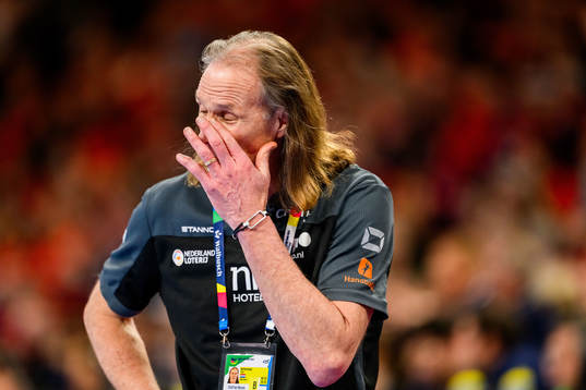 Head coach Staffan Olsson of the Netherlands looks dejected