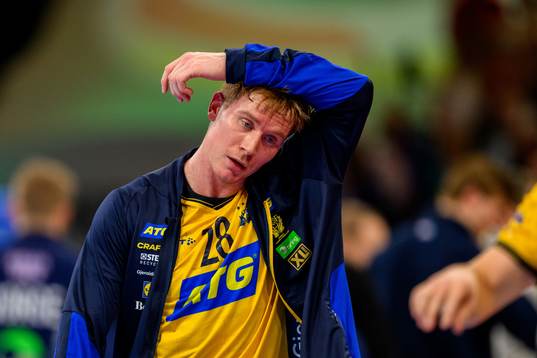 Jonathan Edvardsson of Sweden looks dejected