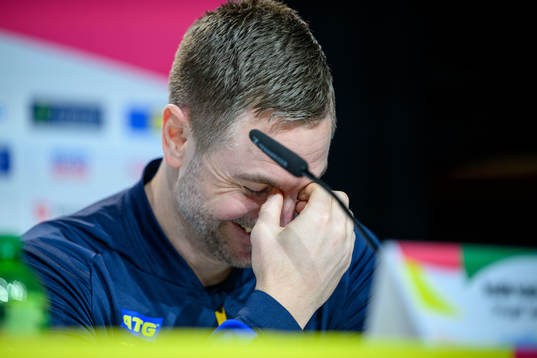 Andreas Palicka of Sweden at a press conference