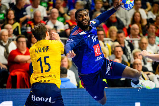 Dika Mem of France ahead the EHF European Handball