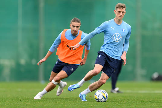 Malmö FFs Elison Makolli och Søren Rieks