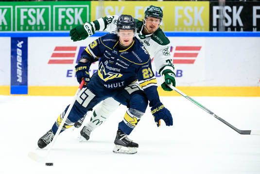 HV71s Åke Stakkestad och Färjestads Magnus Nygren