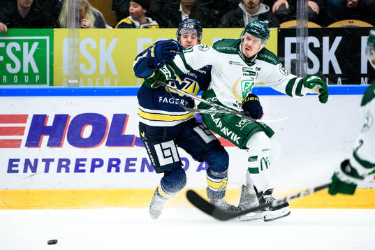 HV71s Nicholas Shore och Färjestads Joakim Nygård