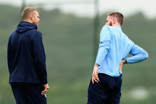 Malmö FFs fysioterapeut Alexander Nilsson och Pontus
