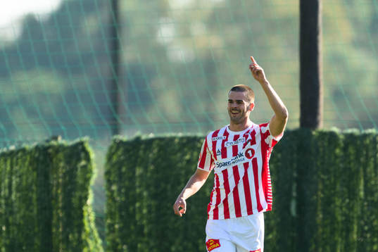 Lasse Nordås of Tromsø celebrates