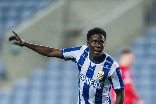 Abundance Salaou of IFK Göteborg celebrates