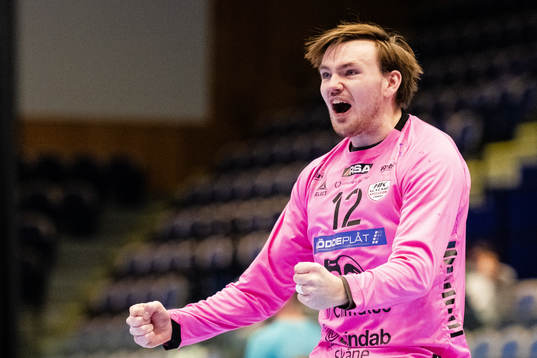 HK Malmös målvakt Kristian Zetterlund jublar